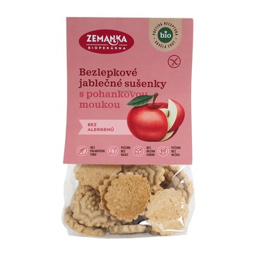 BIO bezlepkové pohankovo jablečné sušenky 100 g Biopekárna Zemanka